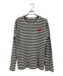 PLAY COMME des GARCONS（プレイコムデギャルソン）の古着「ボーダーカットソー」｜ホワイト