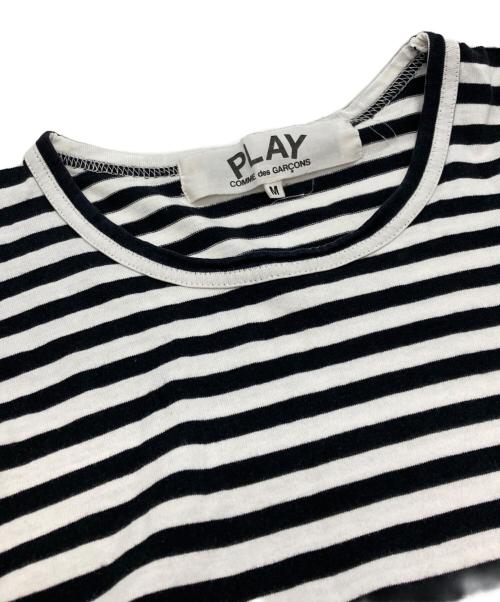 PLAY COMME des GARCONS（プレイコムデギャルソン）PLAY COMME des GARCONS (プレイコムデギャルソン) ボーダーカットソー ホワイト サイズ:Mの古着・服飾アイテム