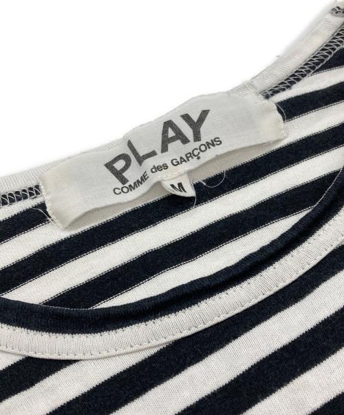 PLAY COMME des GARCONS（プレイコムデギャルソン）PLAY COMME des GARCONS (プレイコムデギャルソン) ボーダーカットソー ホワイト サイズ:Mの古着・服飾アイテム