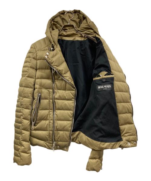 BALMAIN（バルマン）BALMAIN (バルマン) バイカーダウンパーカー オリーブ サイズ:Mの古着・服飾アイテム