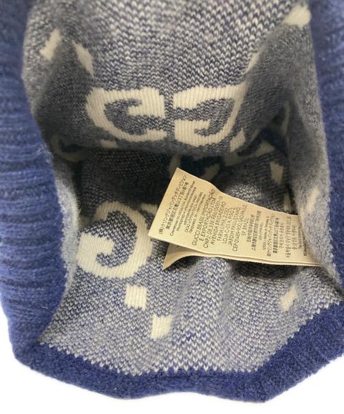 GUCCI（グッチ）GUCCI (グッチ) カシミヤニット帽 ネイビー サイズ:Mの古着・服飾アイテム