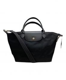 LONGCHAMP（ロンシャン）の古着「ルプリアージュ ネオ2WAYショルダーバッグ」｜ブラック