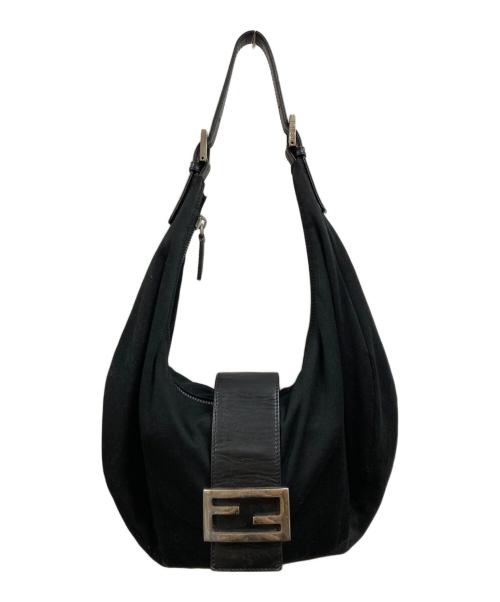 FENDI（フェンディ）FENDI (フェンディ) クロワッサンショルダーバッグ ブラックの古着・服飾アイテム