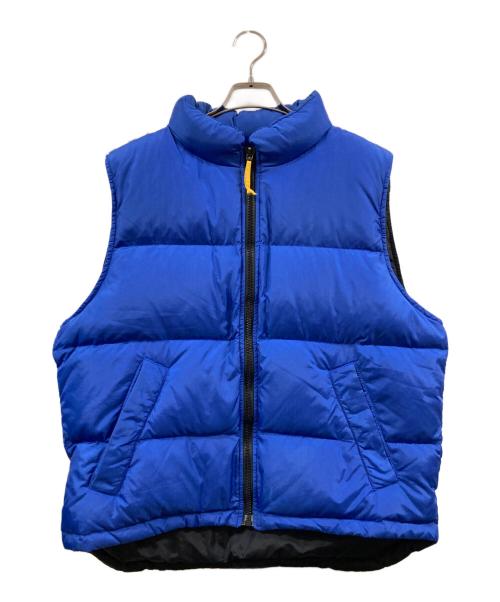 Eddie Bauer（エディーバウアー）Eddie Bauer (エディーバウアー) ダウンベスト ブルー サイズ:Ⅿの古着・服飾アイテム
