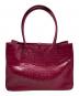 LONGCHAMP (ロンシャン) クロコ型押しトートバッグ ピンク：9000円