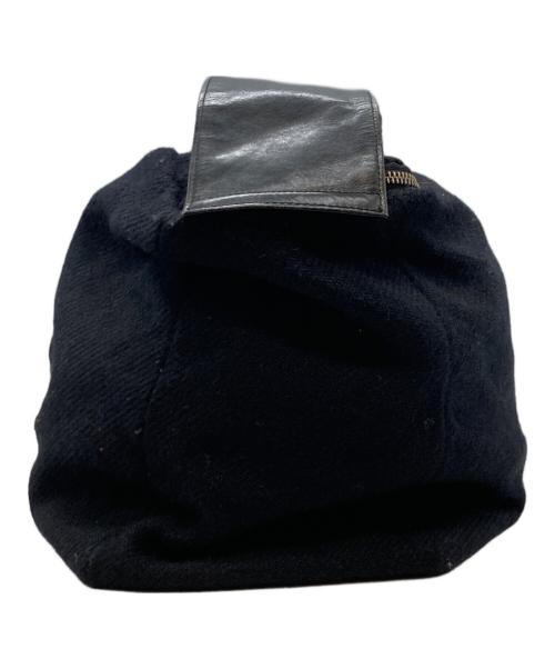yohji yamamoto+noir（ヨウジヤマモトプリュスノアール）yohji yamamoto+noir (ヨウジヤマモトプリュスノアール) ウールショルダーバッグ ブラックの古着・服飾アイテム