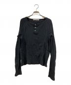 NVRFRGTネヴァーフォーゲット）の古着「別注 HENLEY PANELED SWEATER」｜ブラック