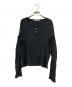 NVRFRGT（ネヴァーフォーゲット）の古着「別注 HENLEY PANELED SWEATER」｜ブラック