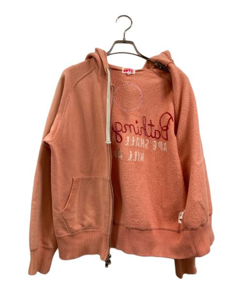 Aape BY A BATHING APE（エーエイプ バイ アベイシングエイプ）AAPE BY A BATHING APE  (エーエイプ バイ アベイシングエイプ) ジップパーカー ピンク サイズ:TALLの古着・服飾アイテム
