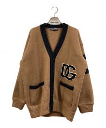 DOLCE & GABBANA（ドルチェ＆ガッバーナ）の古着「ロゴVネックカーディガン」｜ブラウン