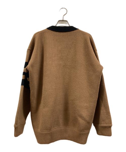 DOLCE & GABBANA（ドルチェ＆ガッバーナ）DOLCE & GABBANA (ドルチェ＆ガッバーナ) ロゴVネックカーディガン ブラウン サイズ:Ⅿの古着・服飾アイテム