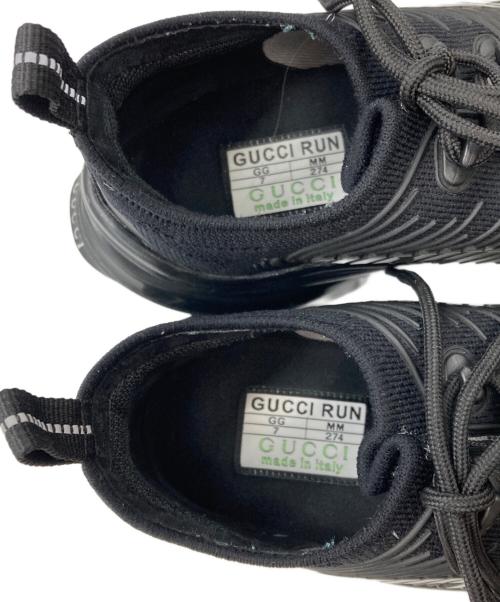 GUCCI（グッチ）GUCCI (グッチ) Gucci Run Sneaker ブラック サイズ:7の古着・服飾アイテム