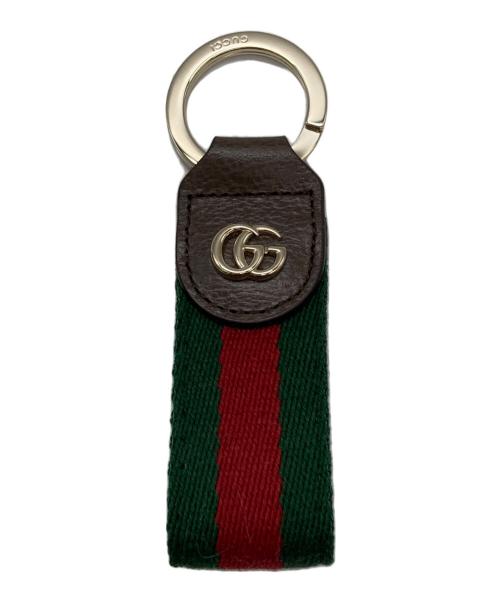 GUCCI（グッチ）GUCCI (グッチ) オフィディア キーチェーン グリーン×レッドの古着・服飾アイテム