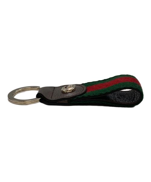 GUCCI（グッチ）GUCCI (グッチ) オフィディア キーチェーン グリーン×レッドの古着・服飾アイテム