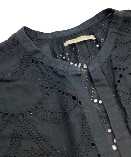 ne quittez pas（ヌキテパ）ne quittez pas (ヌキテパ) COTTON VOILE DOT HEMLA BLOUSE ブラック サイズ:FREEの古着・服飾アイテム