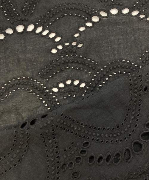 ne quittez pas（ヌキテパ）ne quittez pas (ヌキテパ) COTTON VOILE DOT HEMLA BLOUSE ブラック サイズ:FREEの古着・服飾アイテム