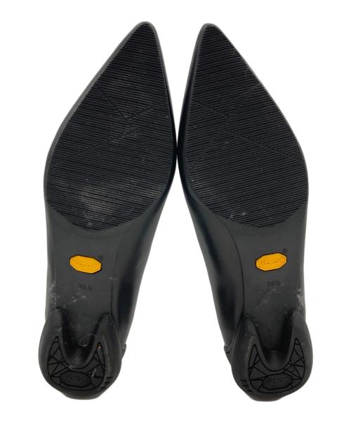 SHISEI（シセイ）SHISEI (シセイ) MM POINTED U PUMPS ブラック サイズ:35.5の古着・服飾アイテム