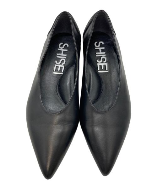 SHISEI（シセイ）SHISEI (シセイ) MM POINTED U PUMPS ブラック サイズ:35.5の古着・服飾アイテム