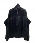 LAD MUSICIANラッドミュージシャン）の古着「VELOUR TRACK JACKET」｜ブラック