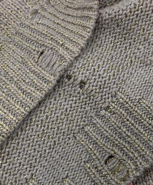 Acne studios（アクネ ストゥディオズ）ACNE STUDIOS (アクネ ストゥディオズ) ラメ混ダメージ加工ニット ブラック×ピンク サイズ:Ⅼの古着・服飾アイテム