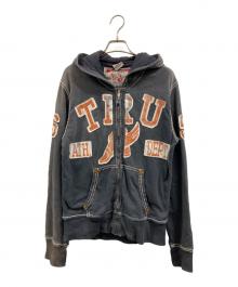 TRUE RELIGION（トゥルー レリジョン）の古着「ジップパーカー」｜グレー