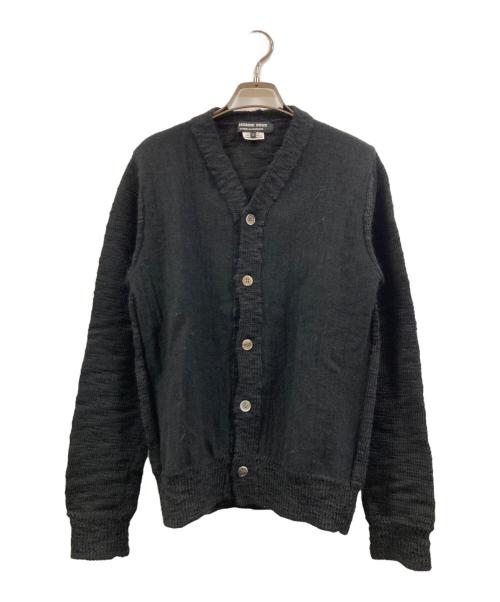 COMME des GARCONS HOMME DEUX（コムデギャルソン オム ドゥ）COMME des GARCONS HOMME DEUX (コムデギャルソン オム ドゥ) パネル切替ニットカーディガン ブラック サイズ:Sの古着・服飾アイテム