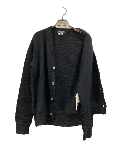 COMME des GARCONS HOMME DEUX（コムデギャルソン オム ドゥ）COMME des GARCONS HOMME DEUX (コムデギャルソン オム ドゥ) パネル切替ニットカーディガン ブラック サイズ:Sの古着・服飾アイテム