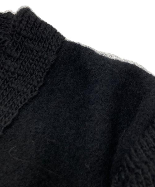 COMME des GARCONS HOMME DEUX（コムデギャルソン オム ドゥ）COMME des GARCONS HOMME DEUX (コムデギャルソン オム ドゥ) パネル切替ニットカーディガン ブラック サイズ:Sの古着・服飾アイテム