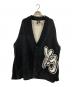 Y-3（ワイスリー）の古着「LOGO INTARSIA KNIT CARDIGAN」｜ブラック