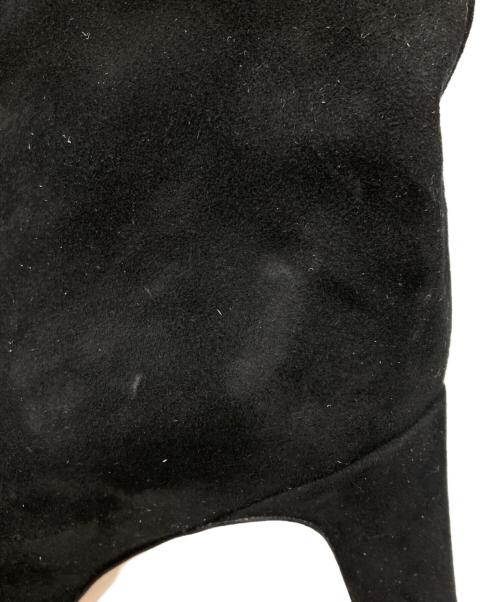 NEBULONIE（ネブローニ）NEBULONIE (ネブローニ) 折り返しスウェードロングブーツ ブラック サイズ:38の古着・服飾アイテム