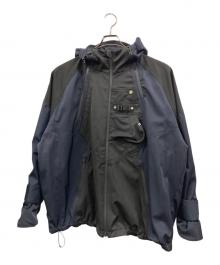 UNDERMYCAR（アンダーマイカー）の古着「MULTI ZIP TURTLE SHELL PARKA」｜ネイビー