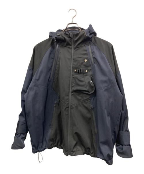 UNDERMYCAR（アンダーマイカー）UNDERMYCAR (アンダーマイカー) MULTI ZIP TURTLE SHELL PARKA ネイビー サイズ:2の古着・服飾アイテム