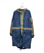 WHITE MOUNTAINEERING×LEVI'Sホワイトマウンテ二アニング×リーバイス）の古着「デニム切替モッズコート」｜カーキインディゴ