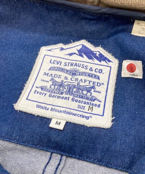 WHITE MOUNTAINEERING（ホワイトマウンテ二アニング）WHITE MOUNTAINEERING (ホワイトマウンテ二アニング) LEVI'S (リーバイス) デニム切替モッズコート カーキインディゴ サイズ:Mの古着・服飾アイテム