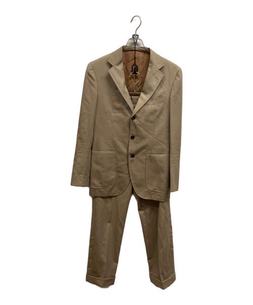 BEAMS F（ビームスエフ）BEAMS F (ビームスエフ) WOOL SALAROセットアップスーツ ベージュ サイズ:46の古着・服飾アイテム