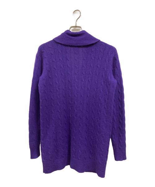 POLO RALPH LAUREN（ポロ・ラルフローレン）POLO RALPH LAUREN (ポロ・ラルフローレン) カシミヤニットカーディガン パープル サイズ:Sの古着・服飾アイテム