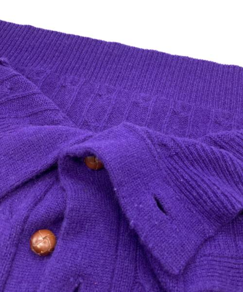 POLO RALPH LAUREN（ポロ・ラルフローレン）POLO RALPH LAUREN (ポロ・ラルフローレン) カシミヤニットカーディガン パープル サイズ:Sの古着・服飾アイテム
