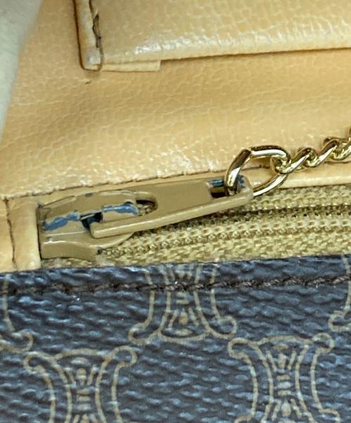 CELINE（セリーヌ）CELINE (セリーヌ) マカダム柄ショルダーバッグ ブラウンの古着・服飾アイテム