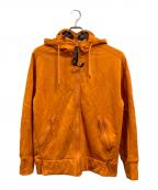 C.P COMPANYシーピーカンパニー）の古着「Diagonal Raised Fleece Goggle FullZip」｜オレンジ