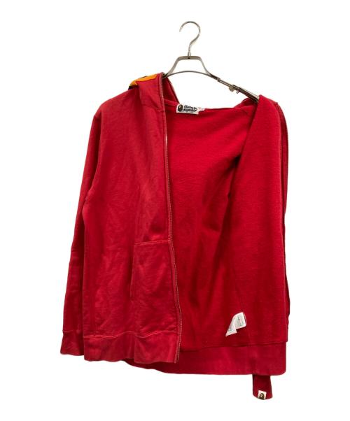 A BATHING APE（アベイシングエイプ）A BATHING APE (アベイシングエイプ) タイガー ジップパーカー レッド サイズ:XLの古着・服飾アイテム