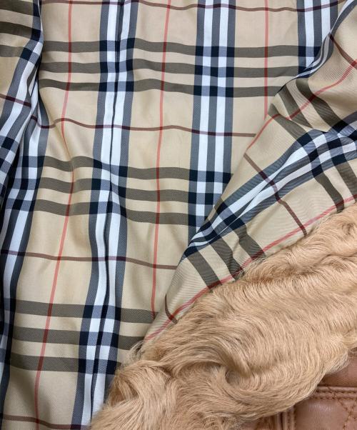 BURBERRY BLUE LABEL（バーバリー ブルー レーベル）BURBERRY BLUE LABEL (バーバリー ブルー レーベル) ラムレザーキルティングコート ブラウン サイズ:38の古着・服飾アイテム