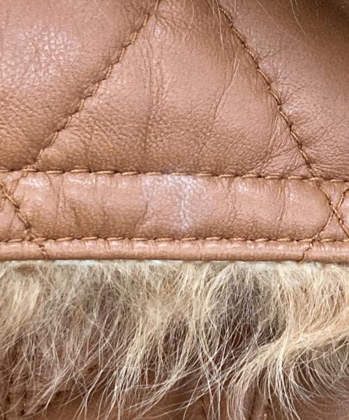 BURBERRY BLUE LABEL（バーバリー ブルー レーベル）BURBERRY BLUE LABEL (バーバリー ブルー レーベル) ラムレザーキルティングコート ブラウン サイズ:38の古着・服飾アイテム