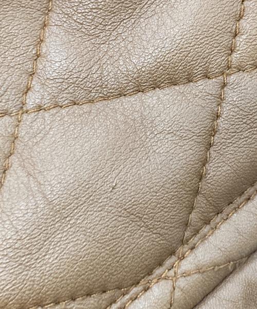 BURBERRY BLUE LABEL（バーバリー ブルー レーベル）BURBERRY BLUE LABEL (バーバリー ブルー レーベル) ラムレザーキルティングコート ブラウン サイズ:38の古着・服飾アイテム