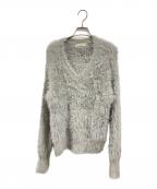 jent louisジェントルイス）の古着「Neck Pierce Shaggy Knit」｜グレー