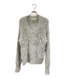 jent louis（ジェントルイス）の古着「Neck Pierce Shaggy Knit」｜グレー