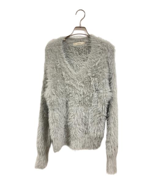 jent louis（ジェントルイス）JENT LOUIS (ジェントルイス) Neck Pierce Shaggy Knit グレー サイズ:Ｍの古着・服飾アイテム