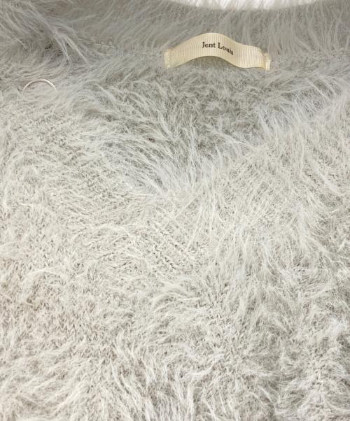 jent louis（ジェントルイス）JENT LOUIS (ジェントルイス) Neck Pierce Shaggy Knit グレー サイズ:Ｍの古着・服飾アイテム