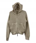 jent louisジェントルイス）の古着「Mesh Knit Hoodie」｜アイボリー