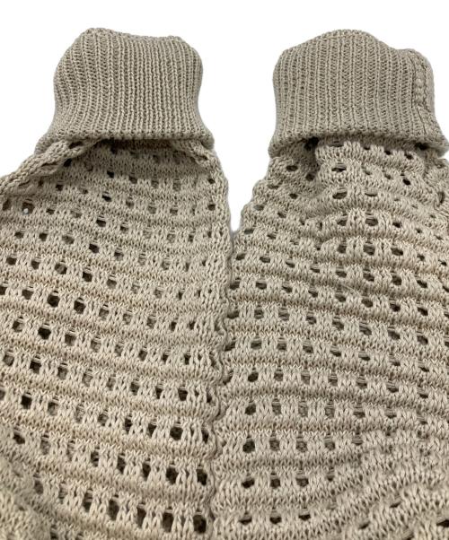 jent louis（ジェントルイス）jent louis (ジェントルイス) Mesh Knit Hoodie アイボリー サイズ:Mの古着・服飾アイテム