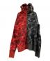 A BATHING APE（アベイシングエイプ）の古着「COLOR CAMO SEPARATE SHARK FZ HOODIE」｜ブラック×レッド